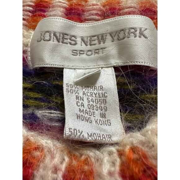 Vintage Jones New York Sport Mohair Blend Sweater Tunic Round Neck Long Sleeve M - Picture 5 of 10